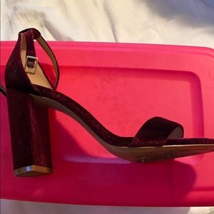 Burgundy Velvet Heels
